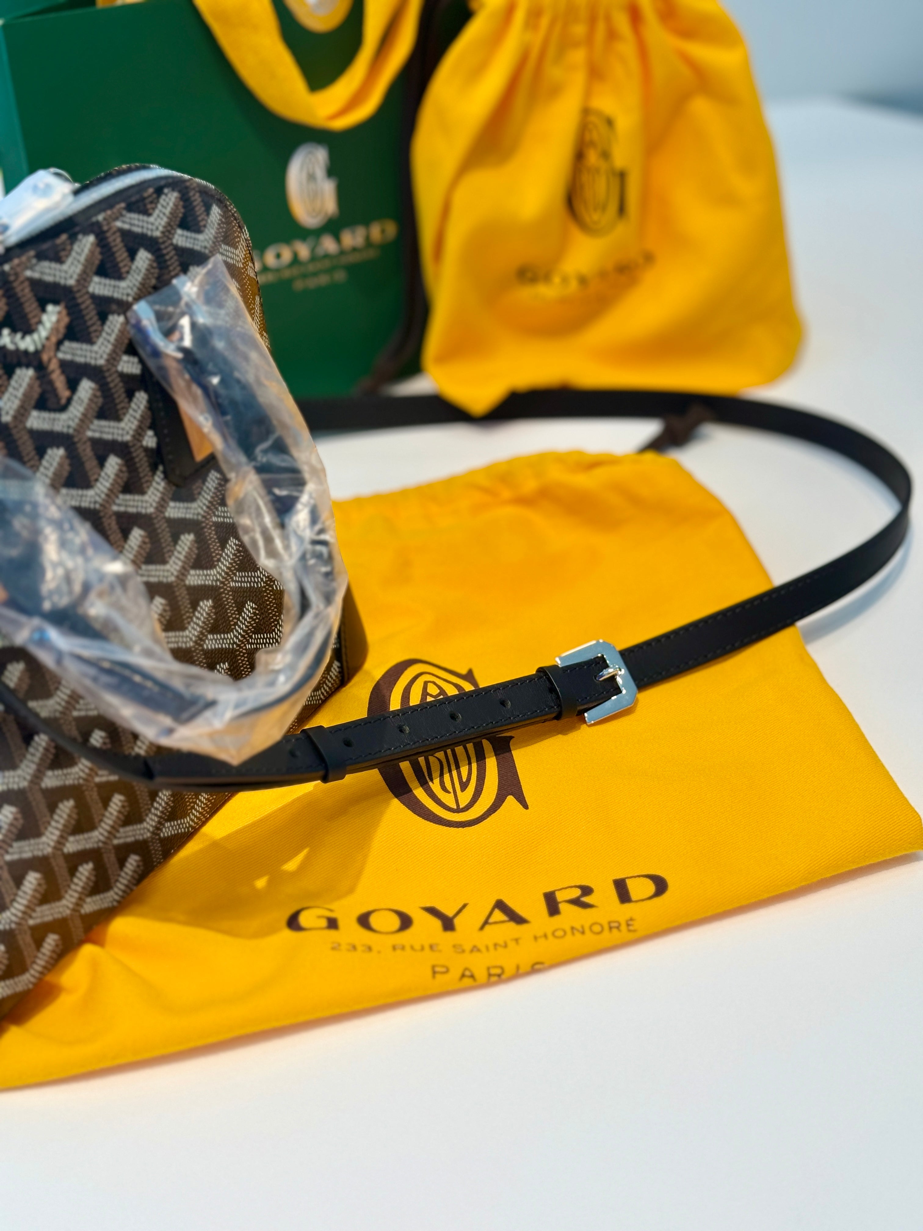 Goyard Leather PM Strap - Black