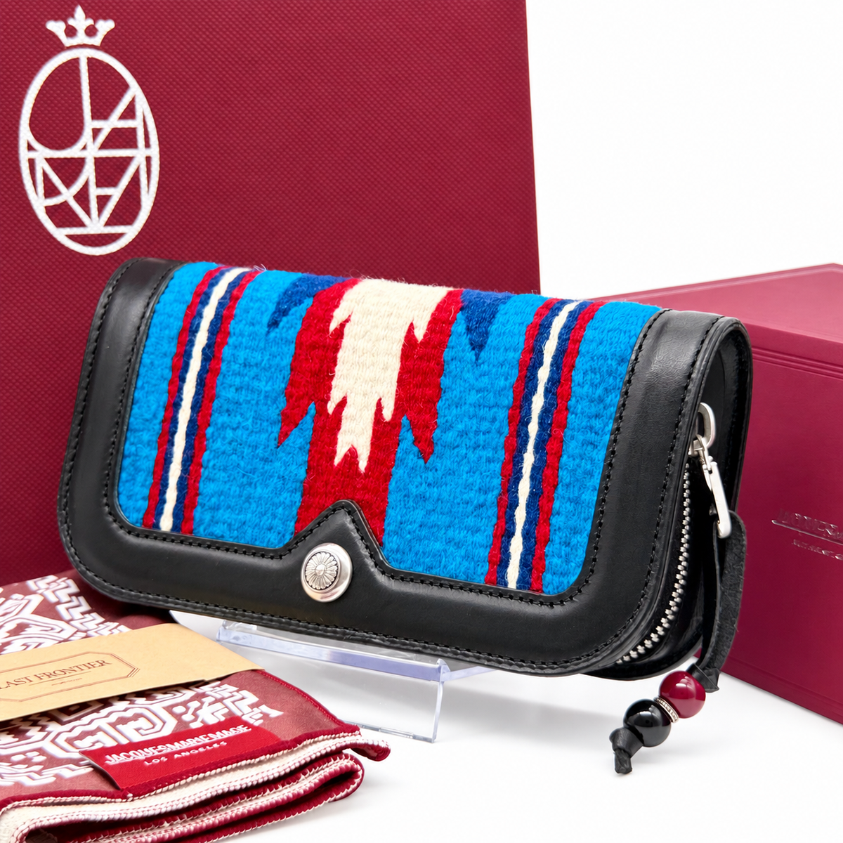 JACQUES MARIE MAGE LAST FRONTIER CASE – BLACK / TURQUOISE WOVEN