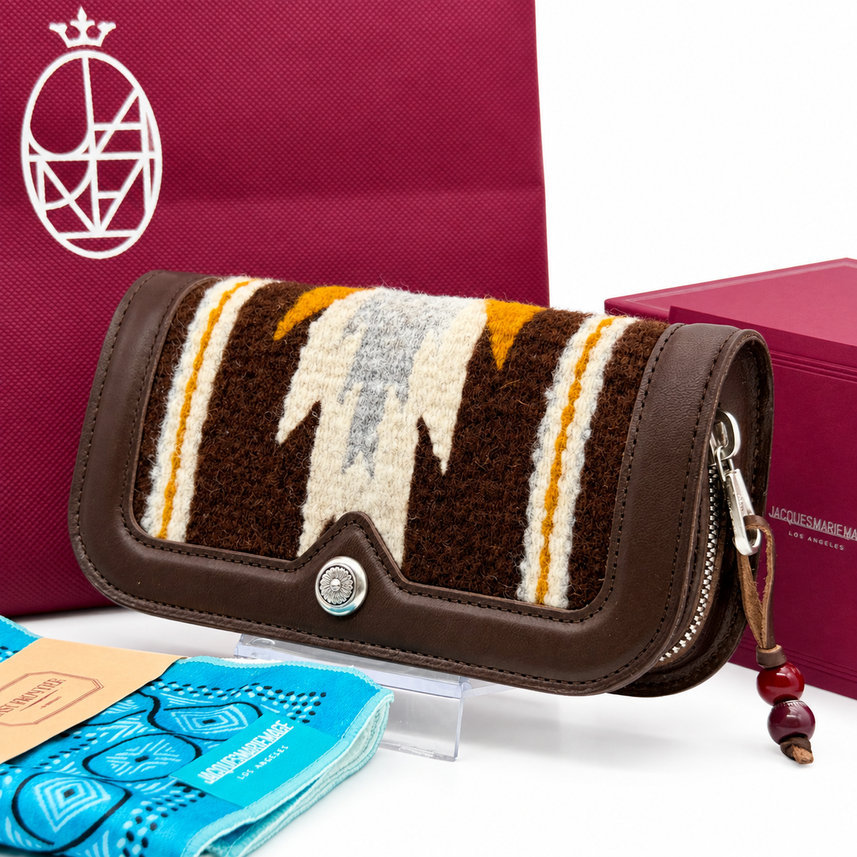 JACQUES MARIE MAGE LAST FRONTIER CASE – BROWN / IVORY WOVEN