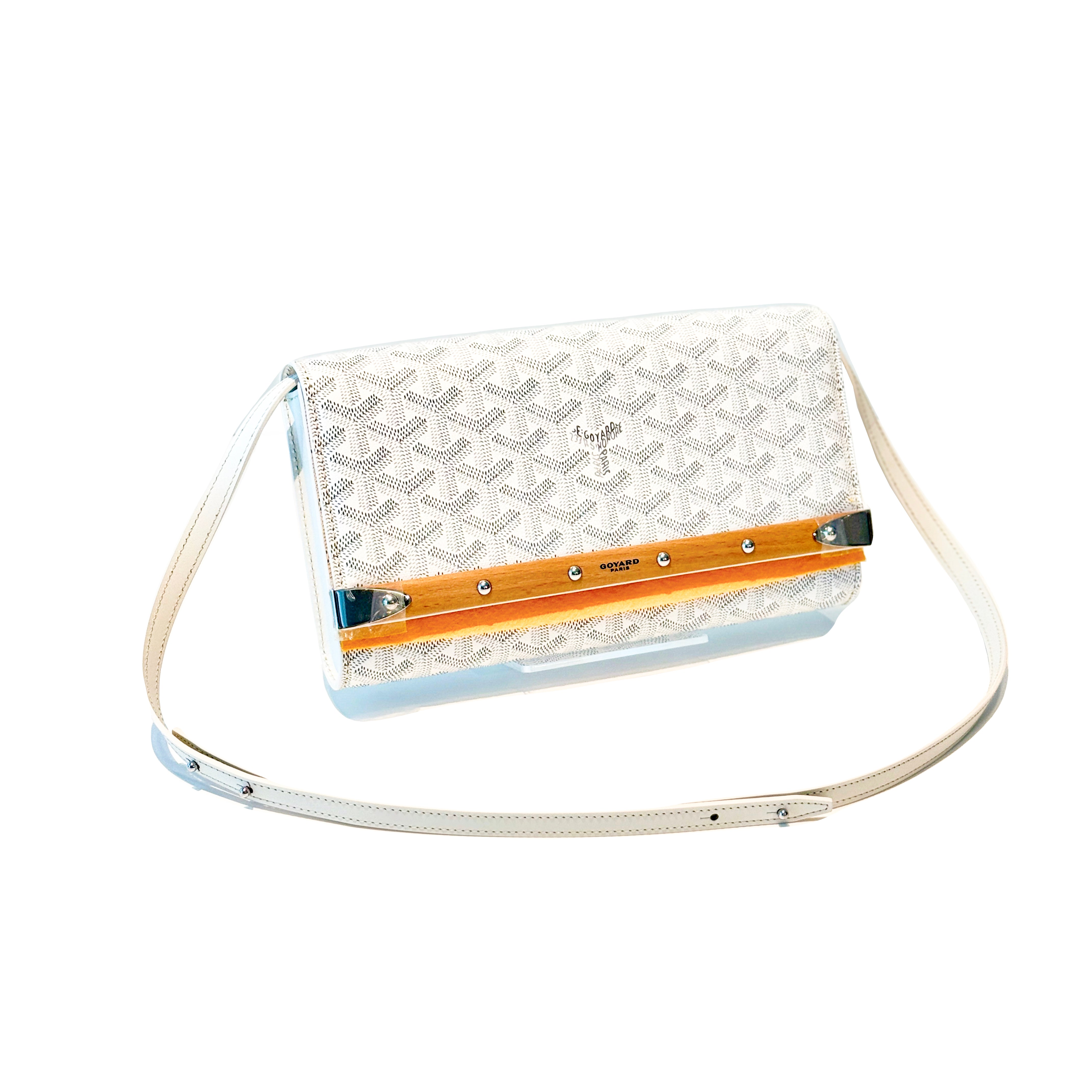 Goyard Monte Carlo PM Clutch - White