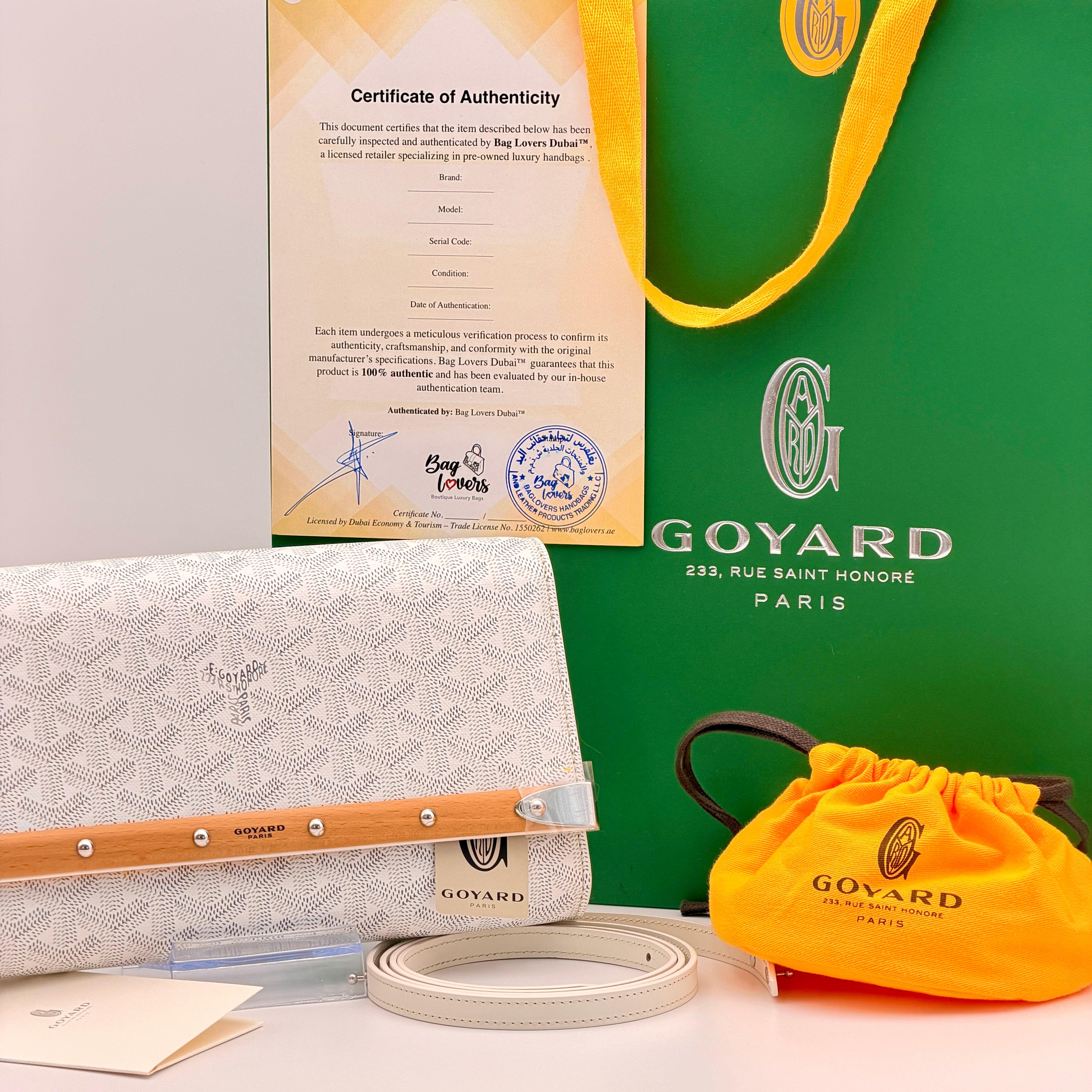 Goyard Monte Carlo PM Clutch - White