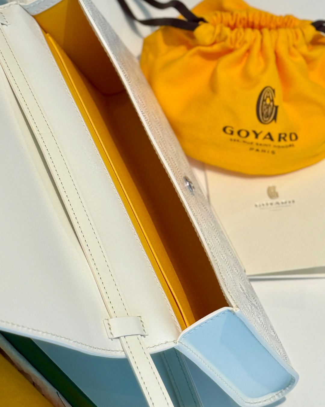 Goyard Monte Carlo PM Clutch - White