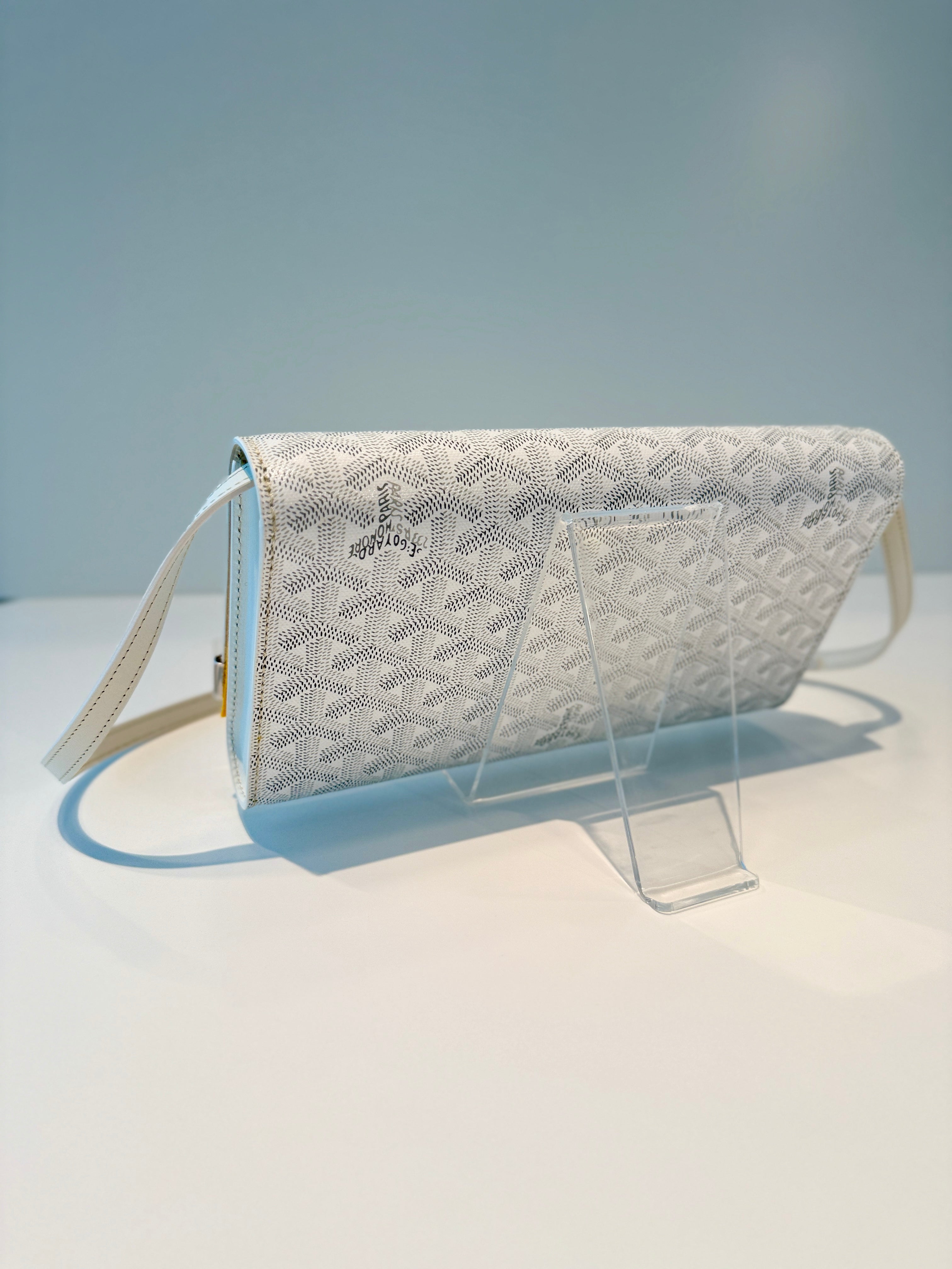 Goyard Monte Carlo PM Clutch - White