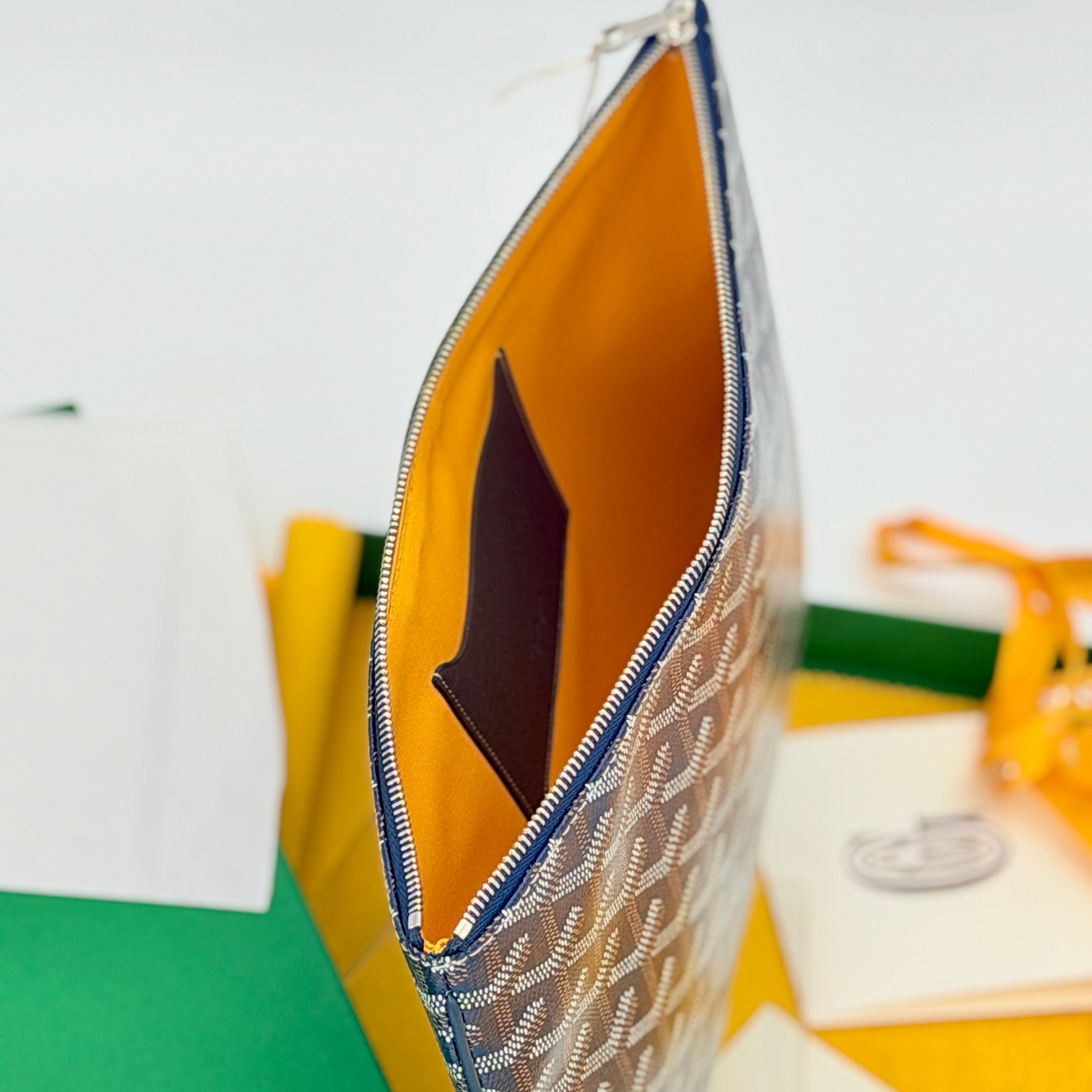 Goyard Senat MM Pouch - Navy Blue