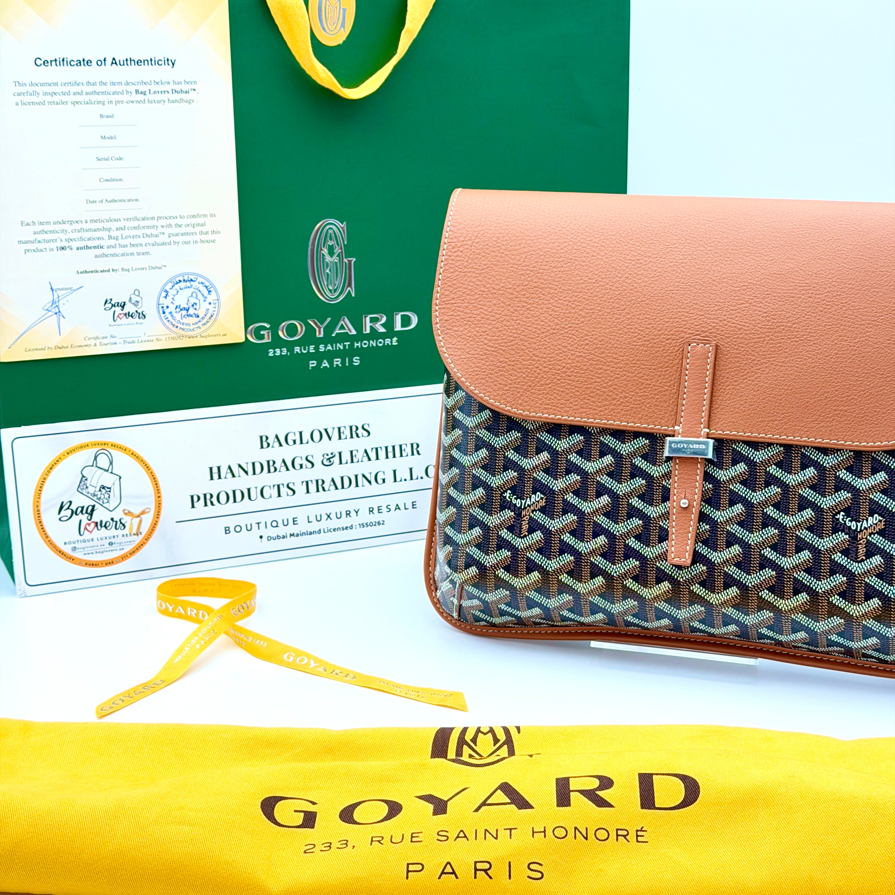 Goyard Coursier Messenger Bag - Tan