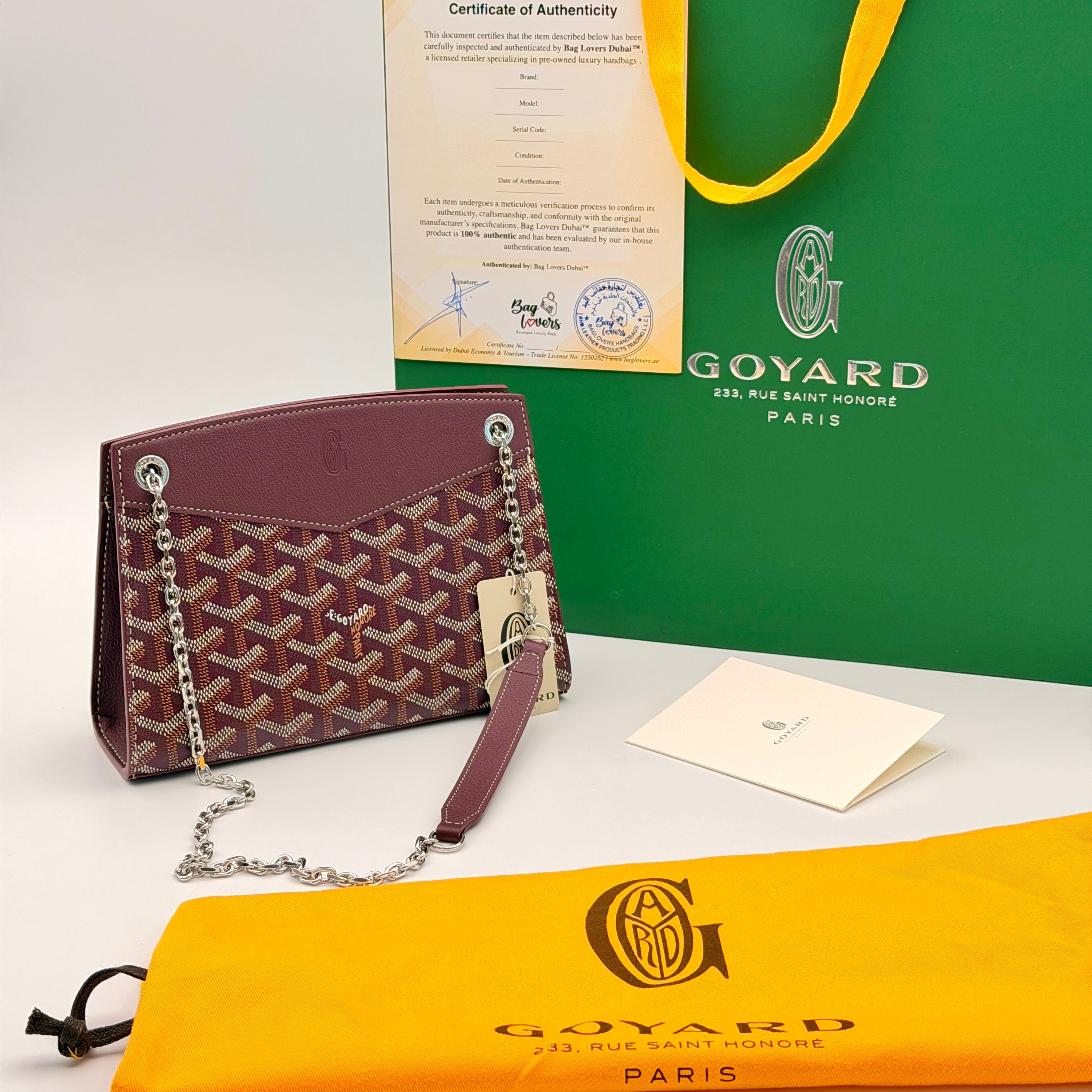 Goyard Rouette Structuré Mini Bag - Bougundy