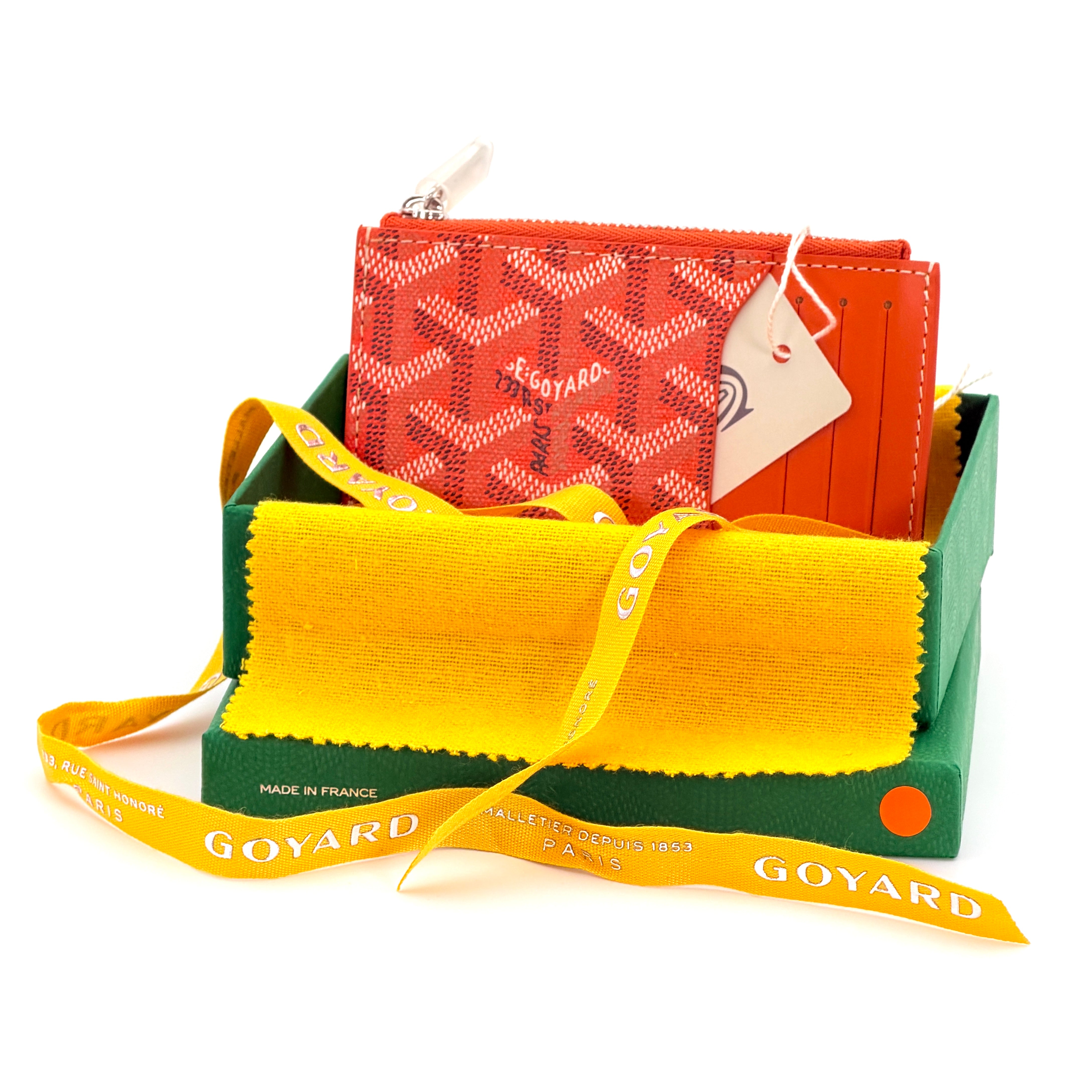 Goyard Bourbon Zipped Wallet - Orange