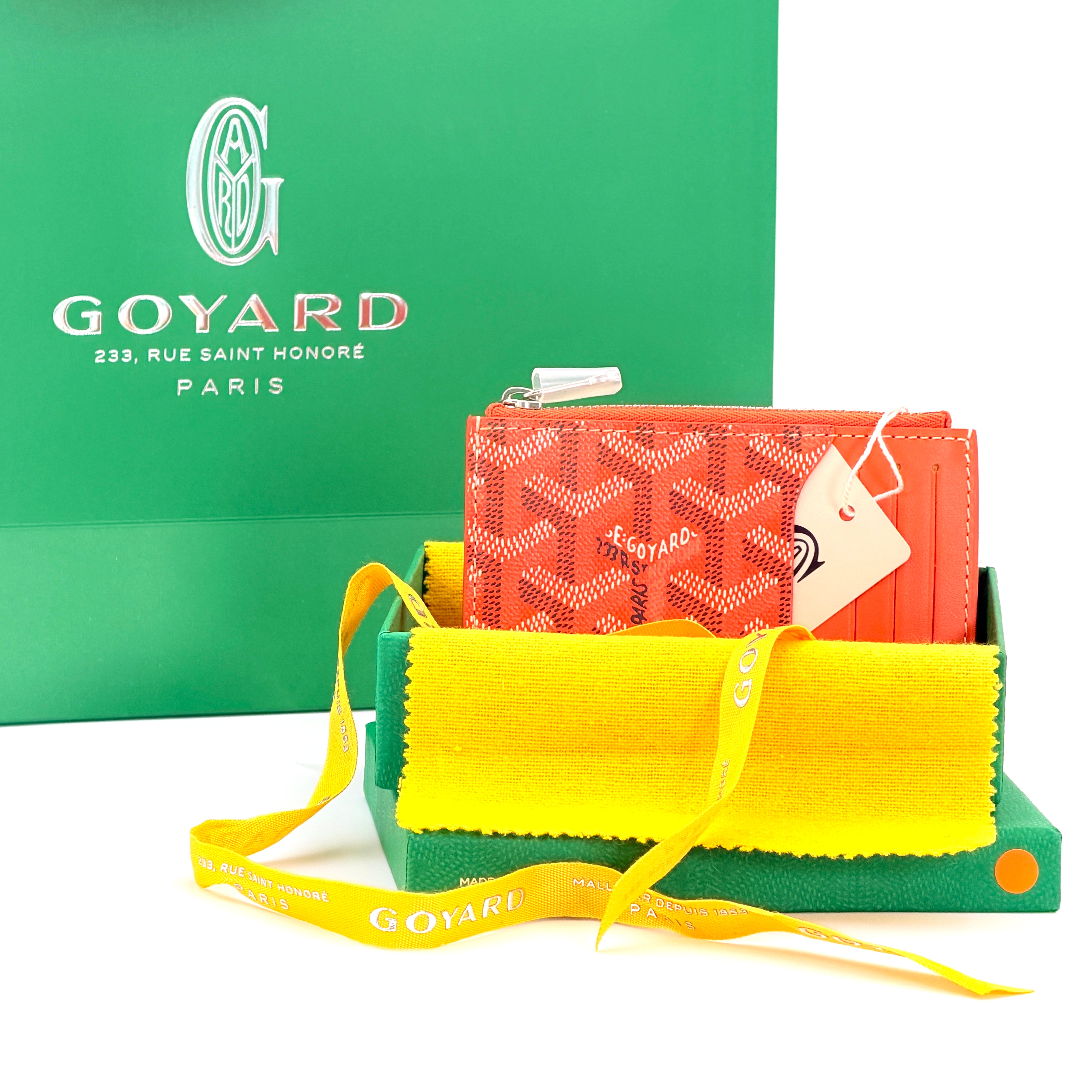 Goyard Bourbon Zipped Wallet - Orange