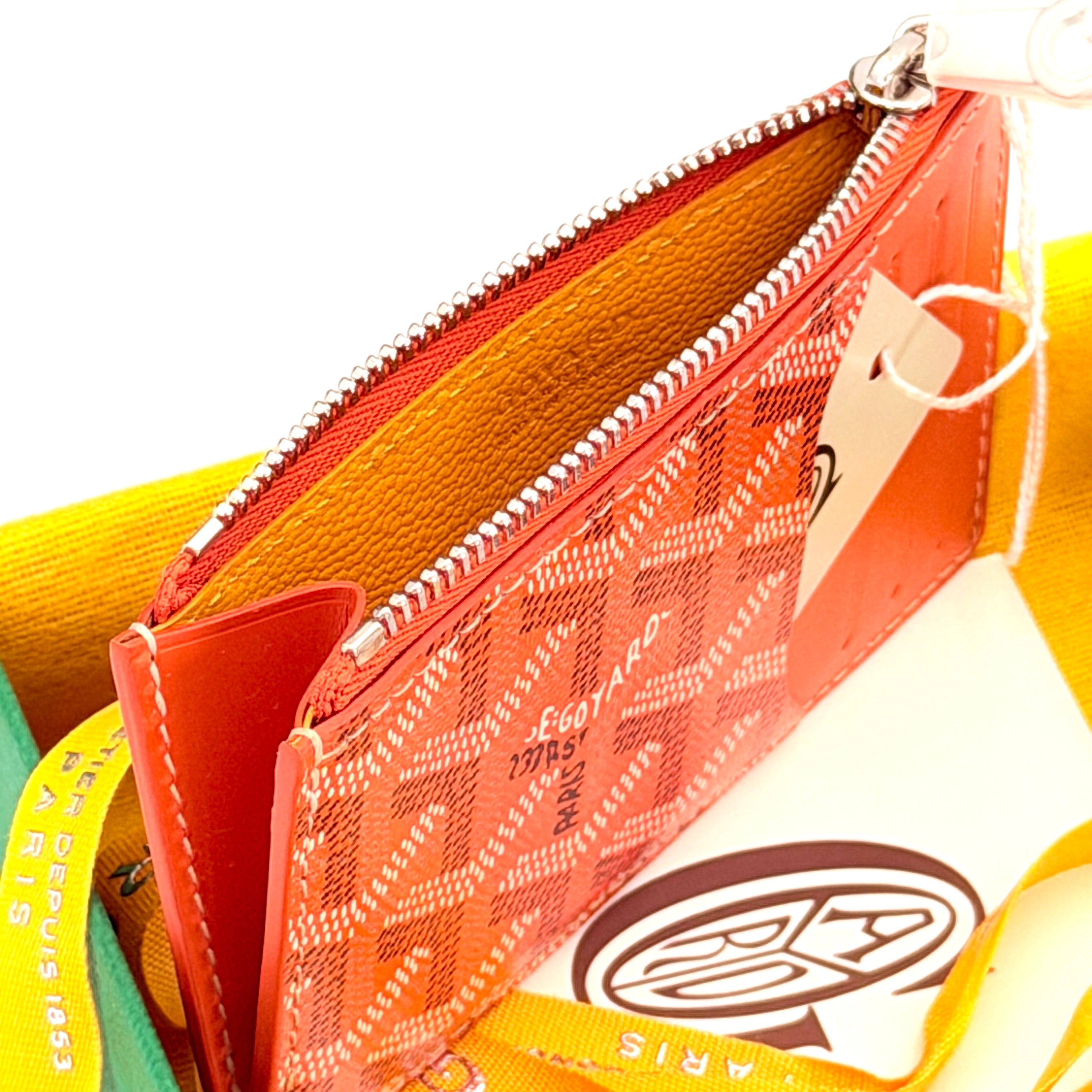 Goyard Bourbon Zipped Wallet - Orange