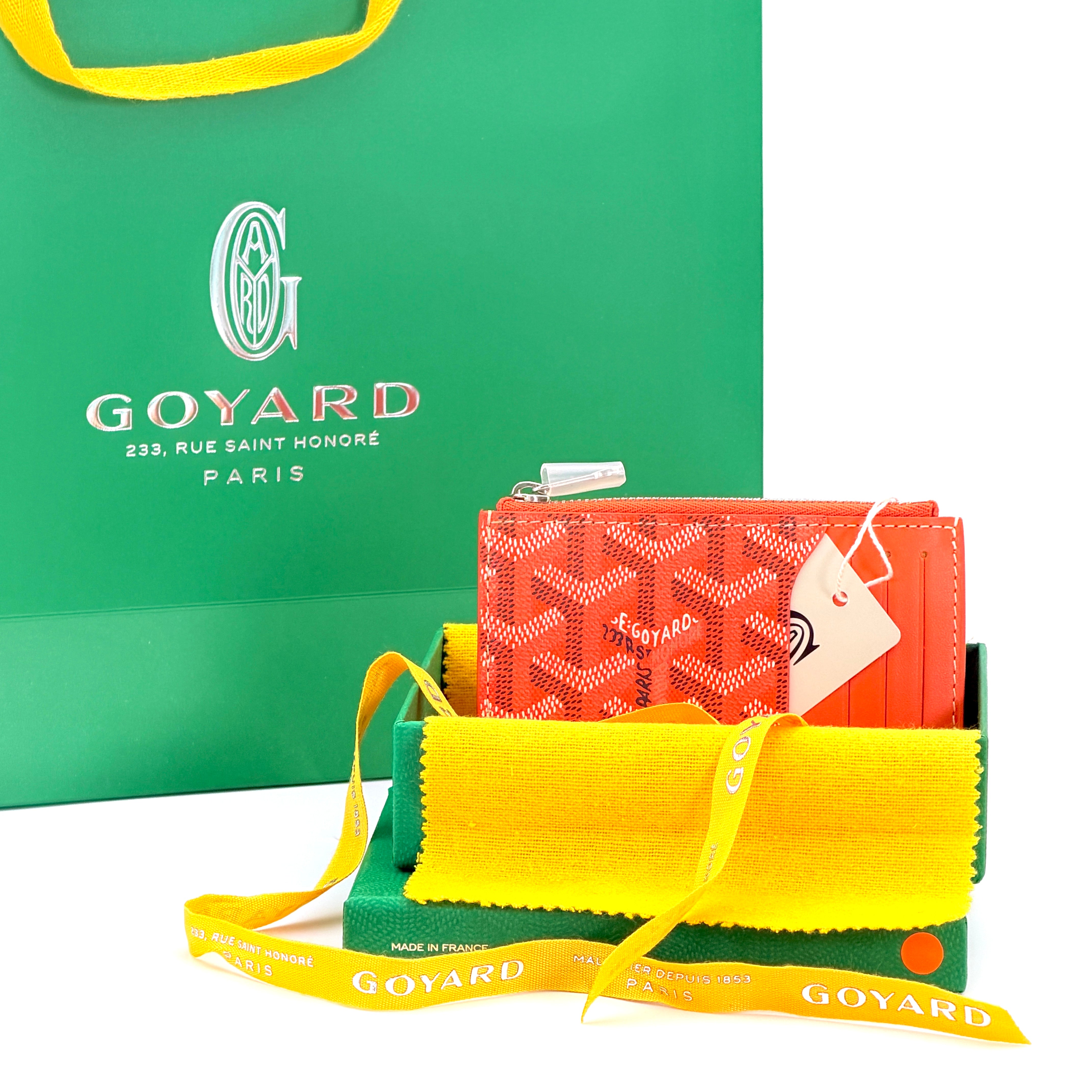 Goyard Bourbon Zipped Wallet - Orange