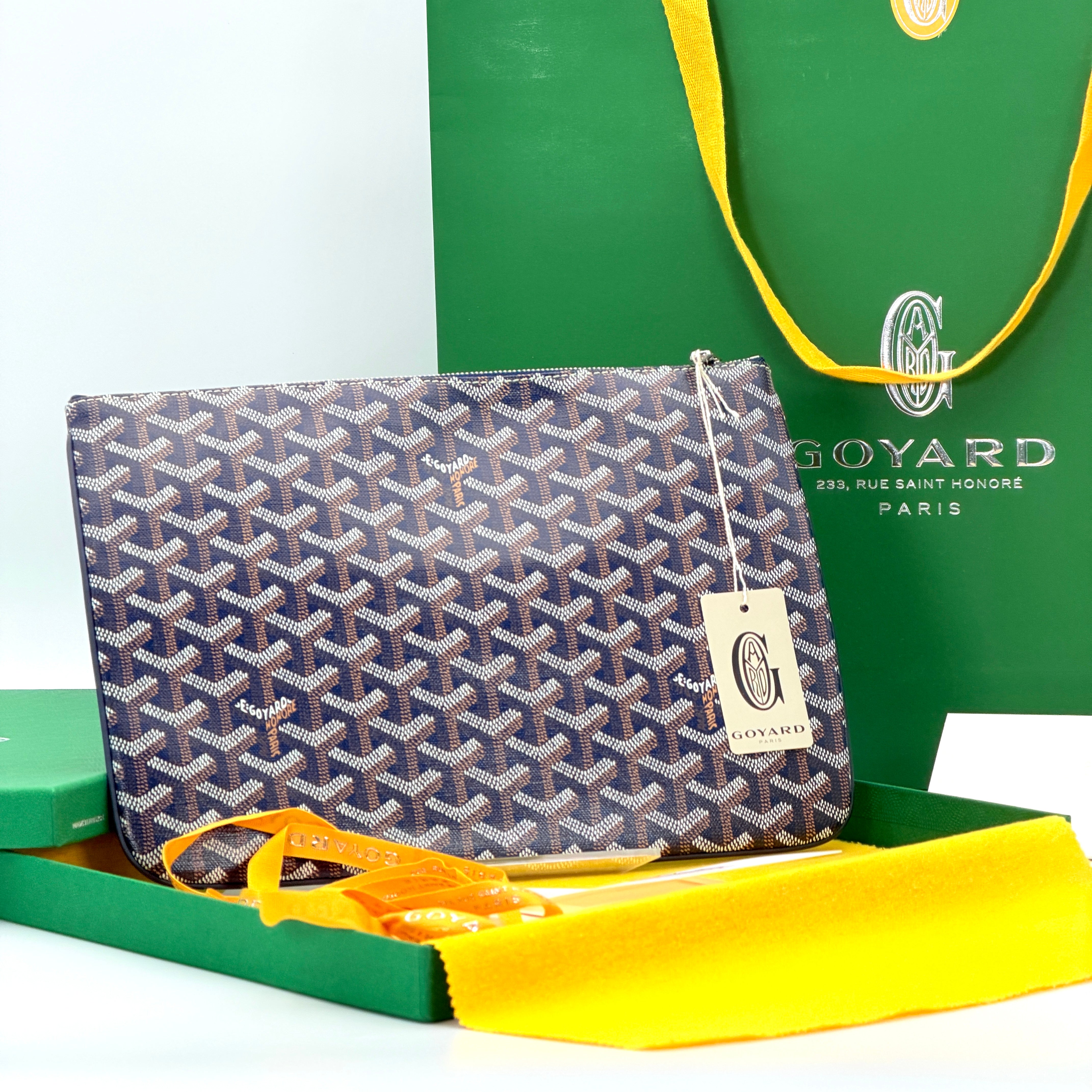 Goyard Senat MM Pouch - Navy Blue