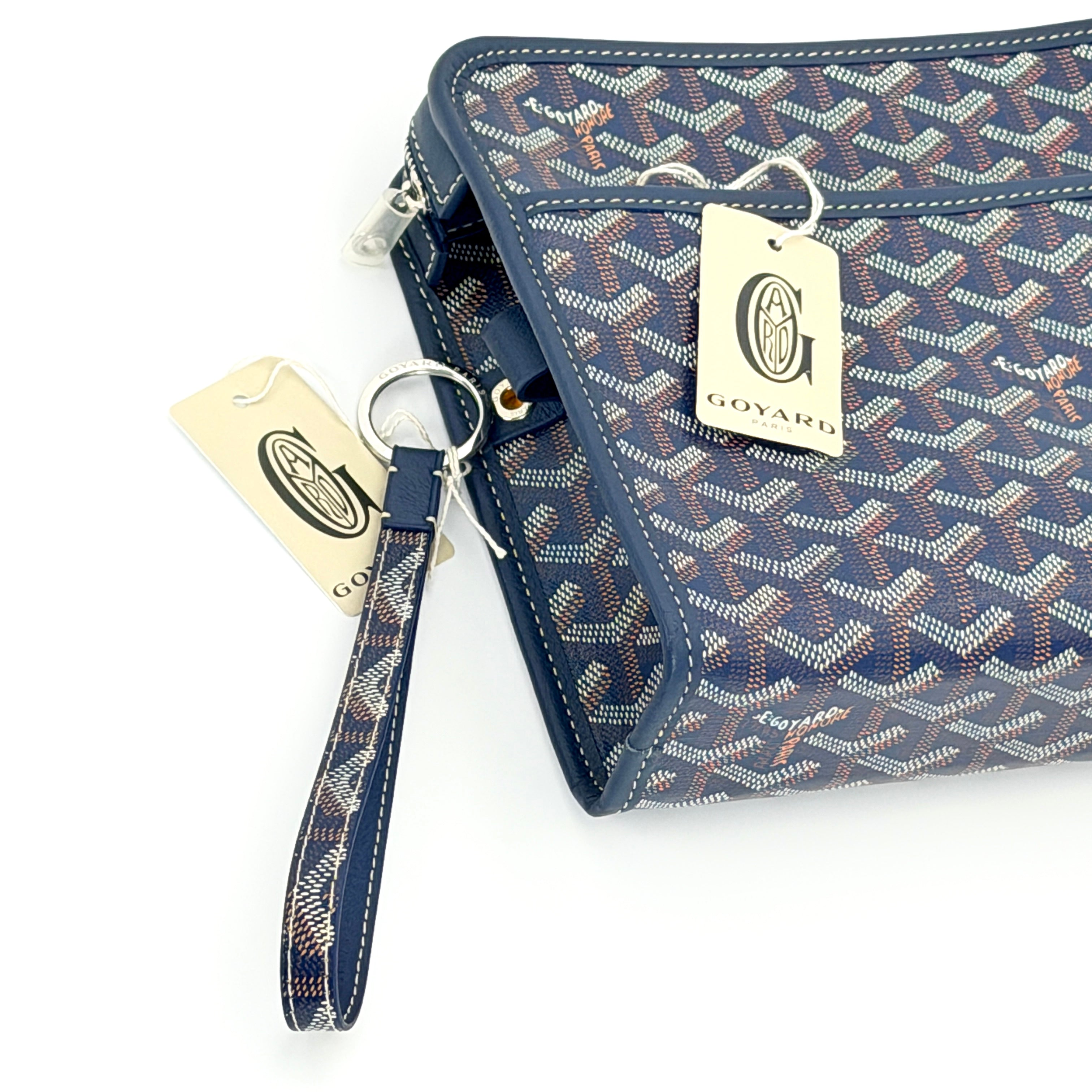 Goyard Sesame Keyring - Navy Bleu