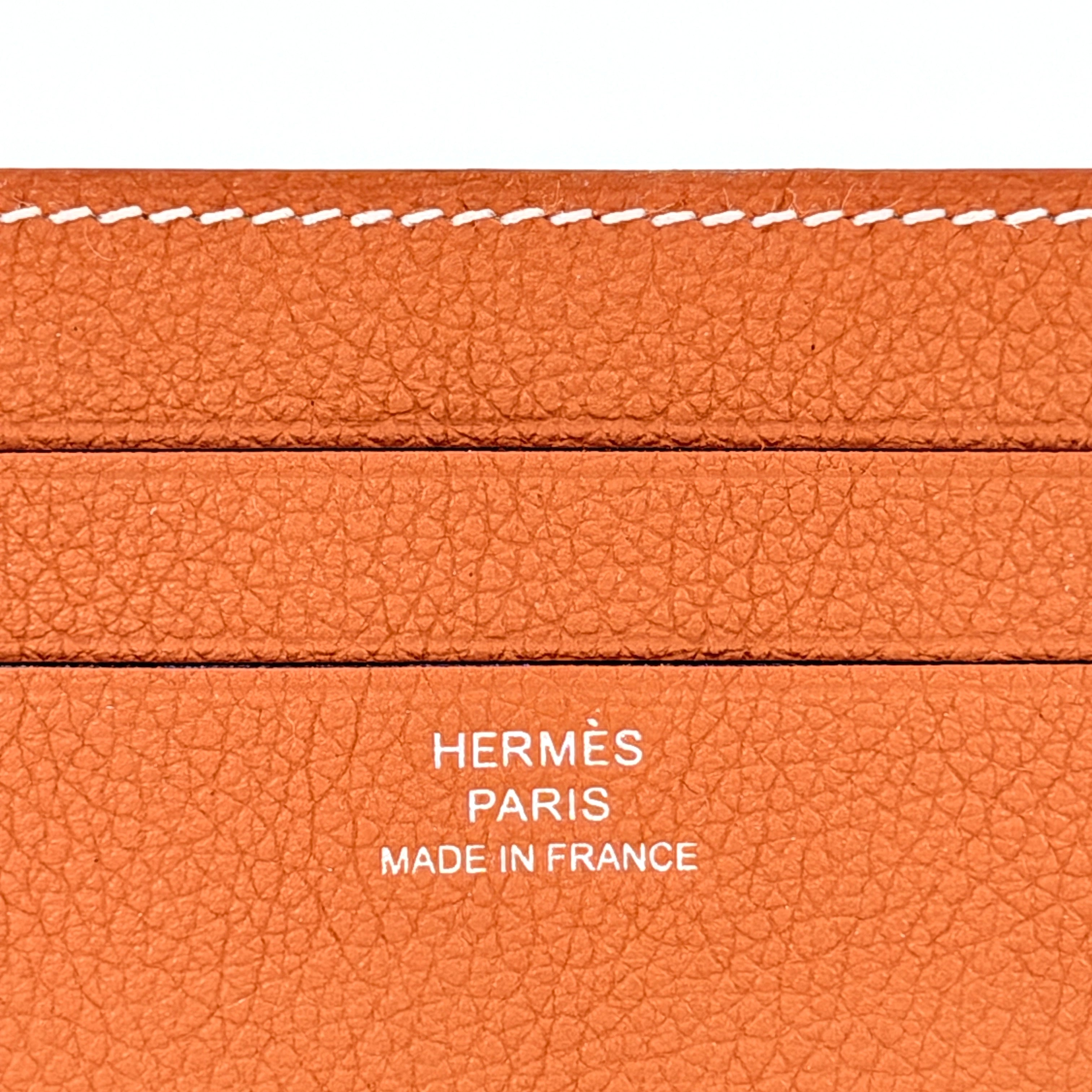 Hermes Citizen Twill Card Holder – Evercolor Gold