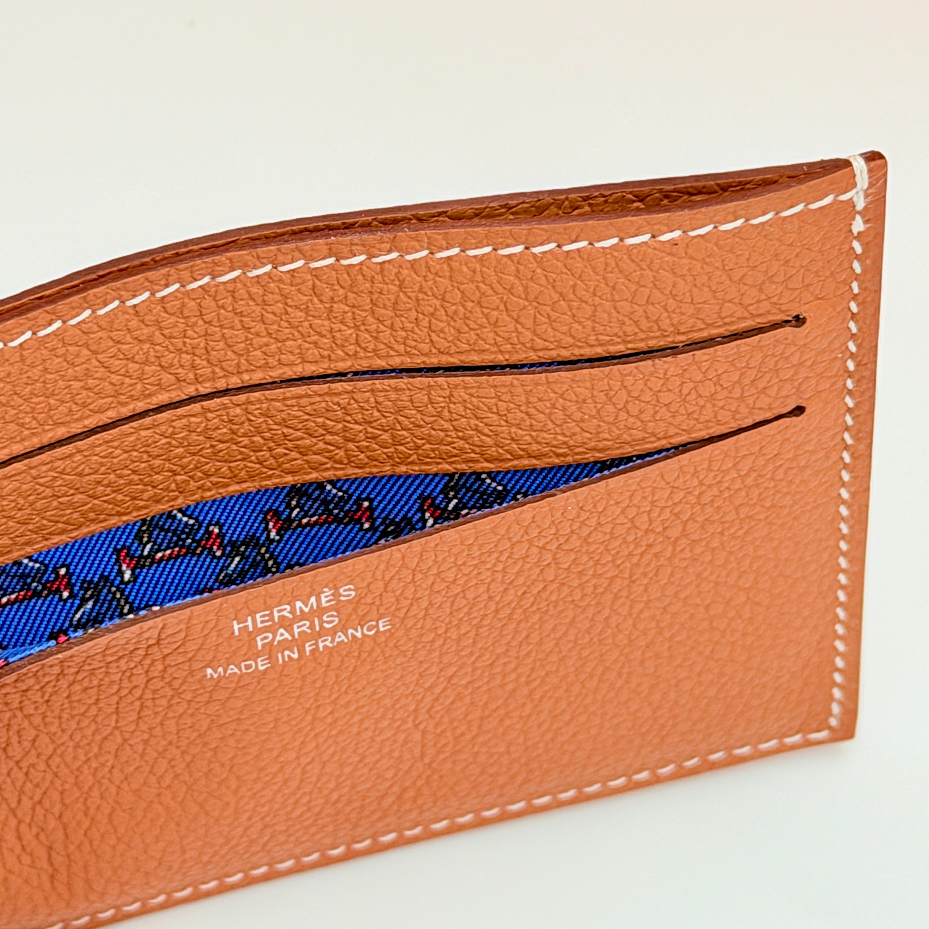 Hermes Citizen Twill Card Holder – Evercolor Gold