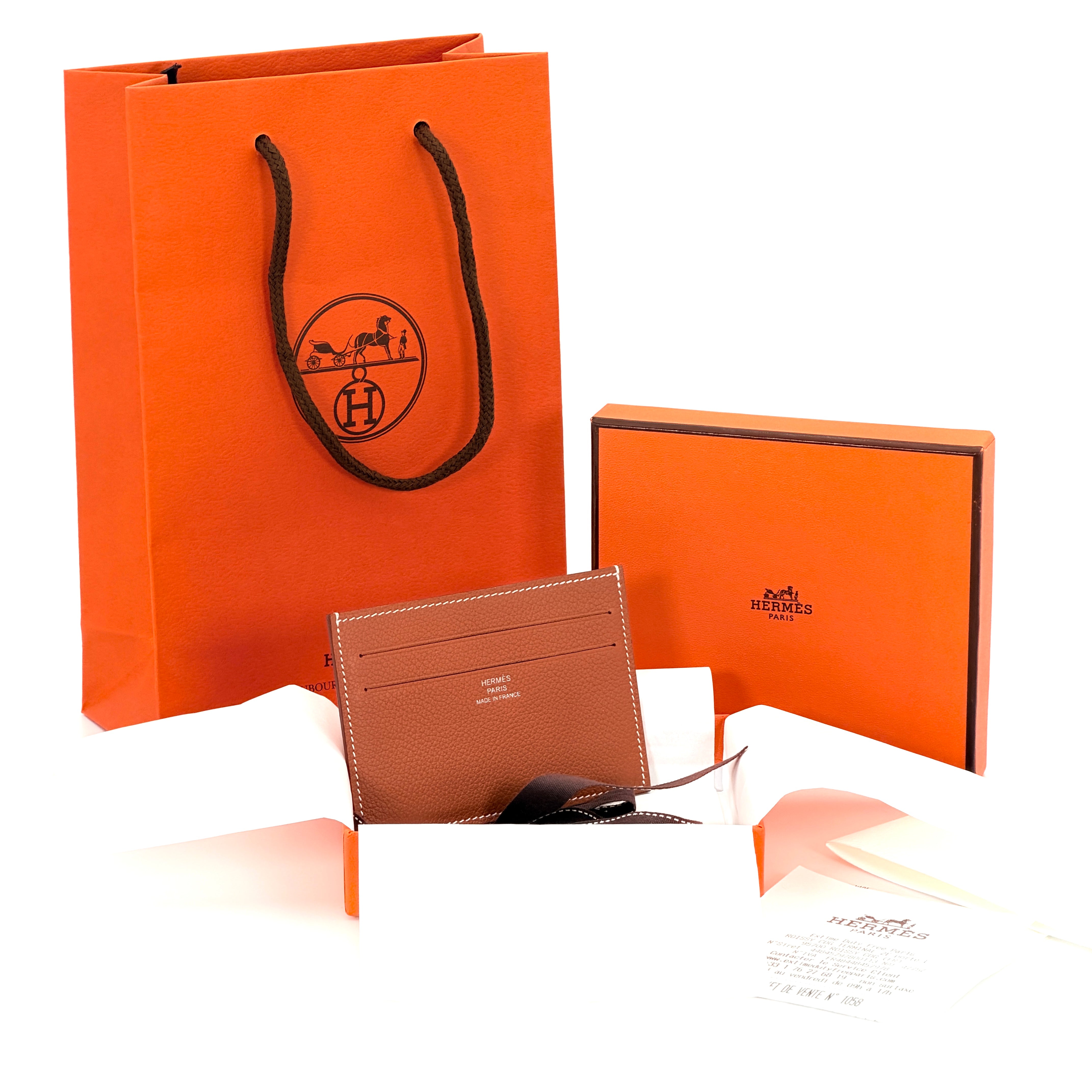 Hermes Citizen Twill Card Holder – Evercolor Gold
